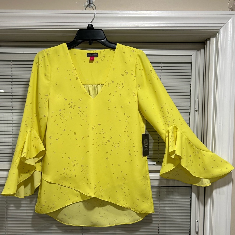 Vince Camuto Yellow Blouse